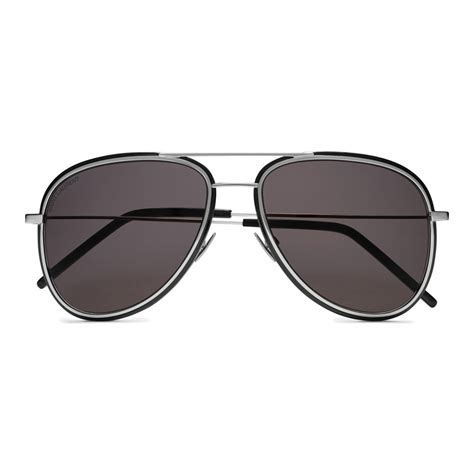 yves saint laurent sl pilot vista silver|Saint Laurent Sunglasses .